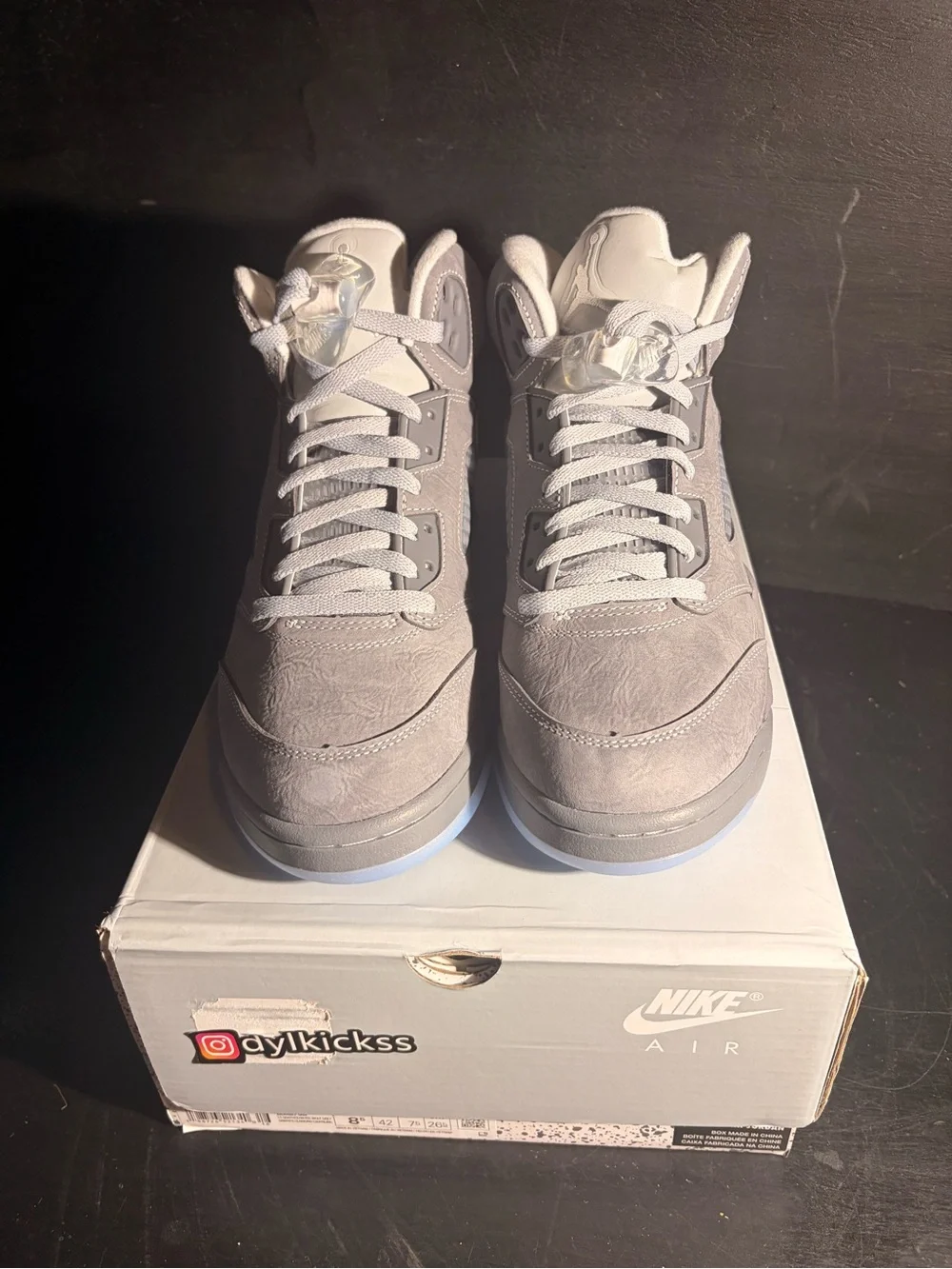 Jordan 5 Retro Men’s Sneakers - Wolf Grey 5